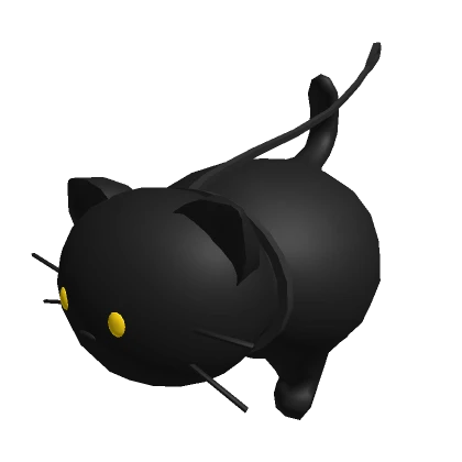 (1.0) Black  Fat Cat on a Leash 