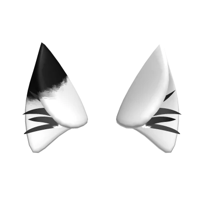 fluffy cat ears white