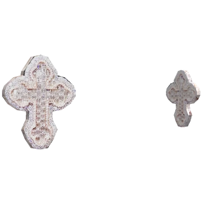 Diamond Cross Studded Earrings 