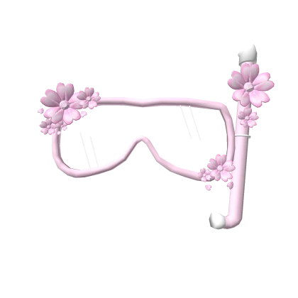 Pink floral snorkel