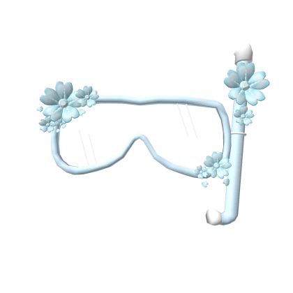 Blue Floral Snorkel