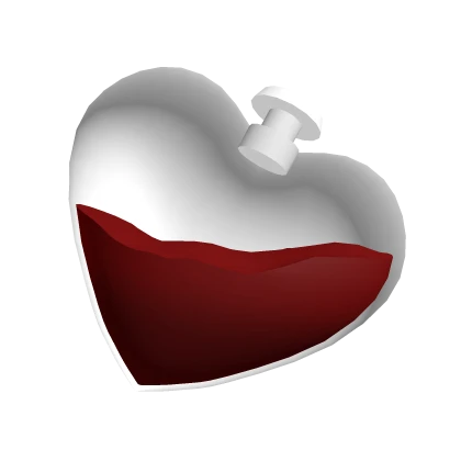 heart shaped blood vial white