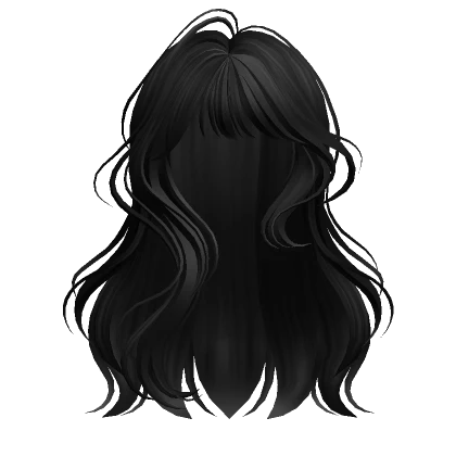 Black Loose Wavy Hair w/ Bangs