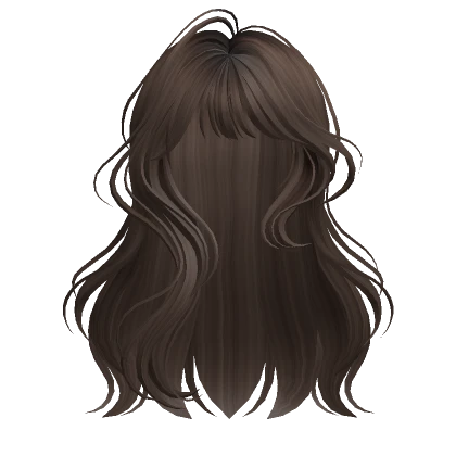 Brown Loose Wavy Hair w/ Bangs