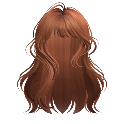 Ginger Loose Wavy Hair w/ Bangs