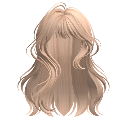 Blonde Loose Wavy Hair w/ Bangs