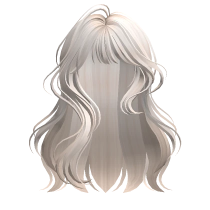 Beige Loose Wavy Hair w/ Bangs