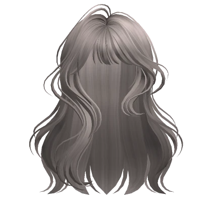 Ash Loose Wavy Hair w/ Bangs