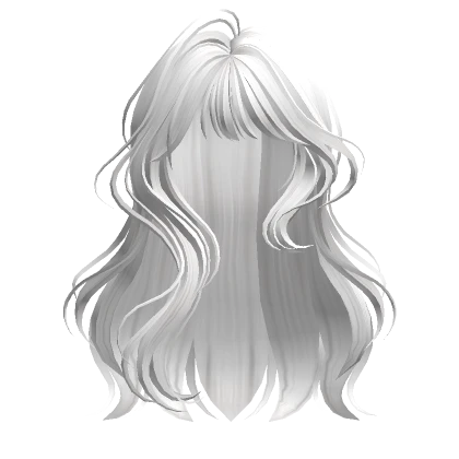 White Loose Wavy Hair w/ Bangs