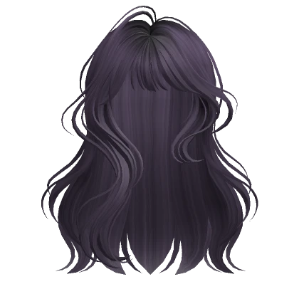 Purple Loose Wavy Hair w/ Bangs