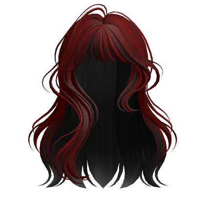 Black&Red Loose Wavy Hair w/ Bangs