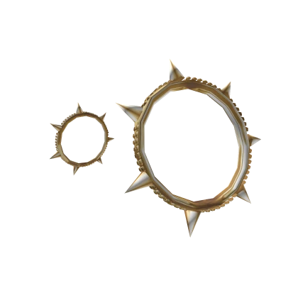 2000s Grunge Punk Hoop Earrings Y2K (Gold)