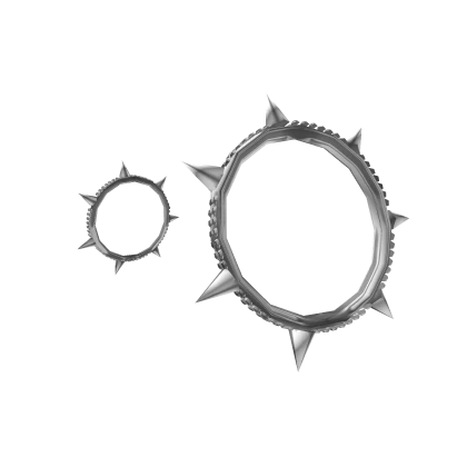 2000s Grunge Punk Hoop Earrings Y2K (Silver)