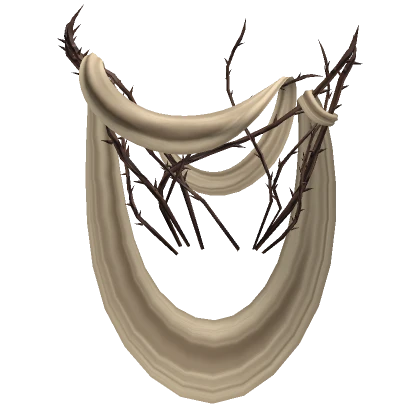 Thorn Draped Headpiece in Beige