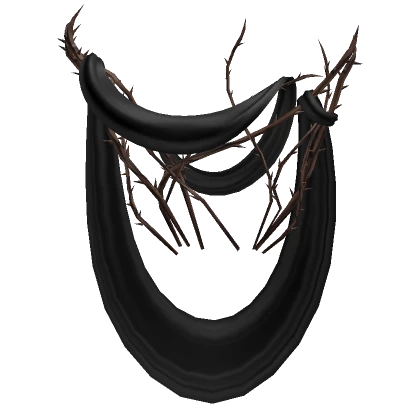 Thorn Draped Headpiece in Black