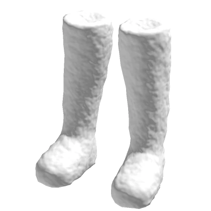 Fluffy White Boots