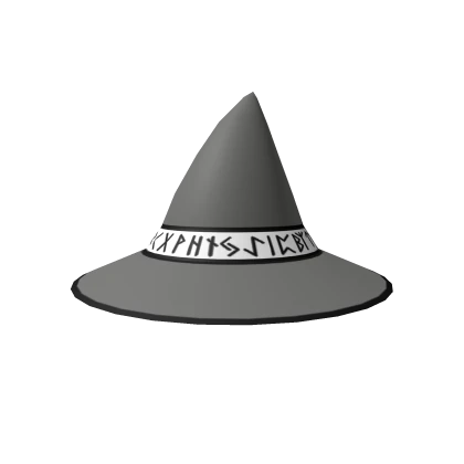 Grey Classic Runic Wizard Hat