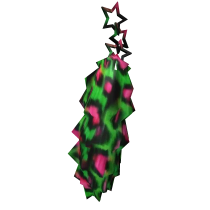 neon green and pink leopard racoon tail (waist)