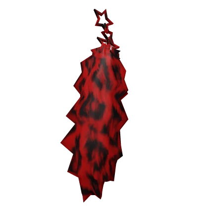 red and black leopard scene racoon tail (waist)