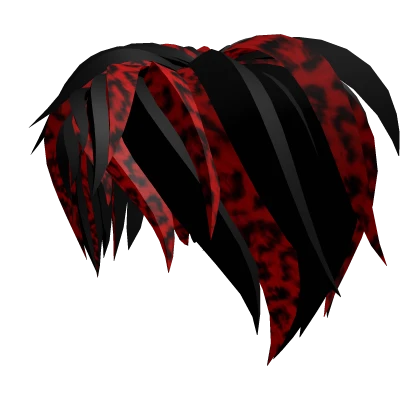 red and black leopard scene hair short