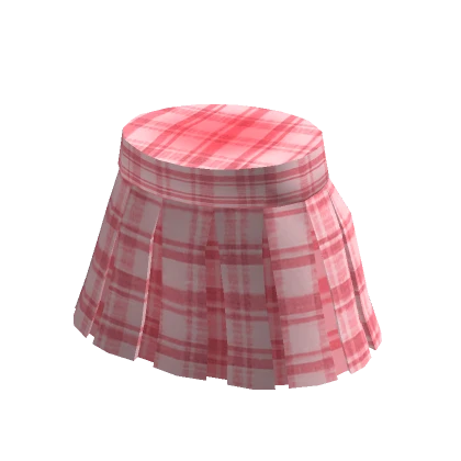 Pink Plaid Mini Skirt