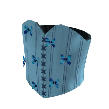 Cute butterfly blue corset