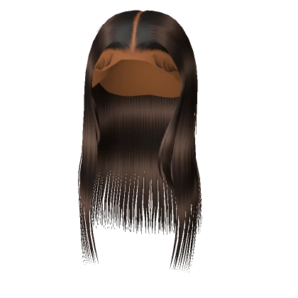 𝓖 Brown Middle Part Silk Press Lace