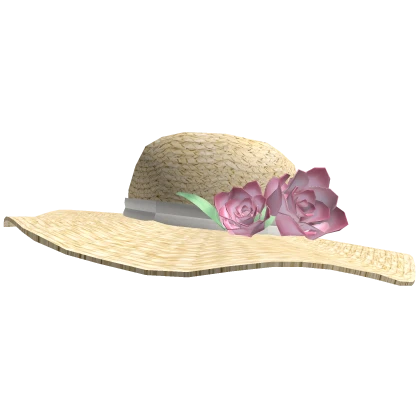 Summer Cottagecore Pink Flower Hat
