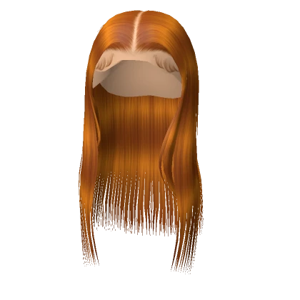 𝓖 Orange Middle Part Silk Press Lace