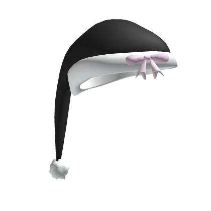 ✿ black cutesy sleeping cap