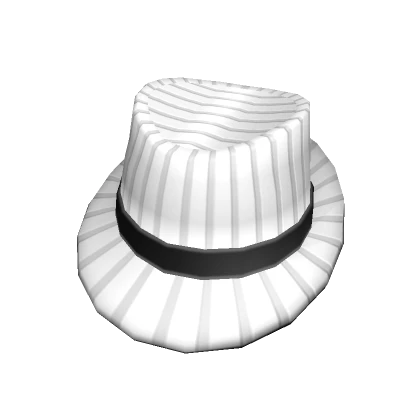 White Pinstripe Fedora