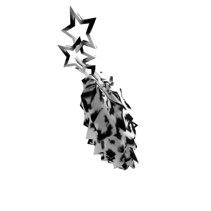 black and white leopard scene racoon tail (waist)