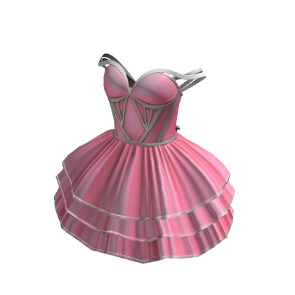 Royal Ruffled Dress - Pink