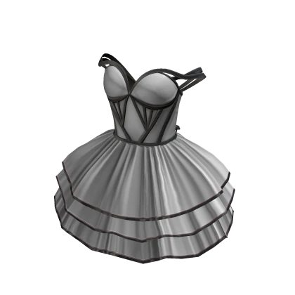 Royal Ruffled Dress - White