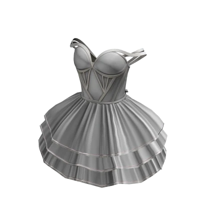 Royal Ruffled Dress - White