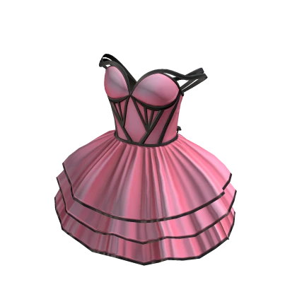 Royal Ruffled Dress - Pink