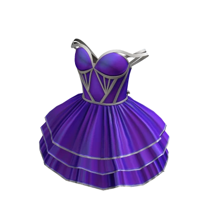 Royal Ruffled Dress - Purple