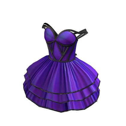 Royal Ruffled Dress - Purple