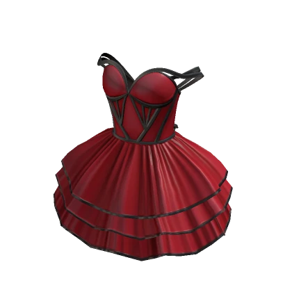 Royal Ruffled Dress - Red