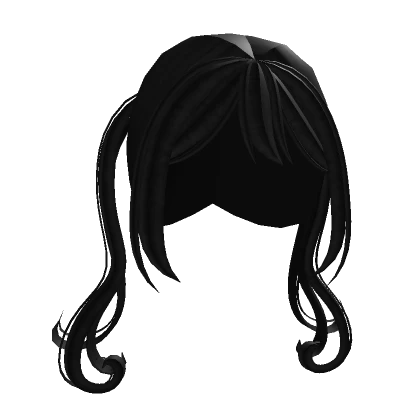 cute swirly pigtails in black