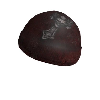 2000s Red Grunge Y2k Skull Cross Beanie