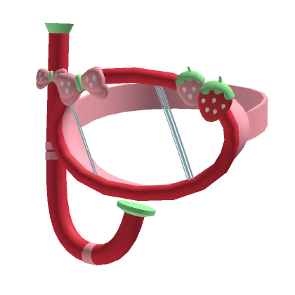 ♡ Cute Red Summer Strawberry Swimming Goggles