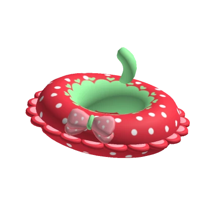 ♡ Cute Red Summer Strawberry Swimming Floaty