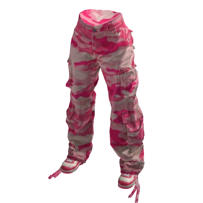 Hot Pink Urban Baggy Camo Cargos