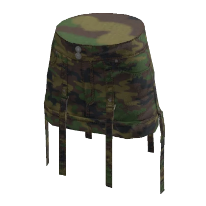 Camo Urban Strap Cargo Mini Skirt