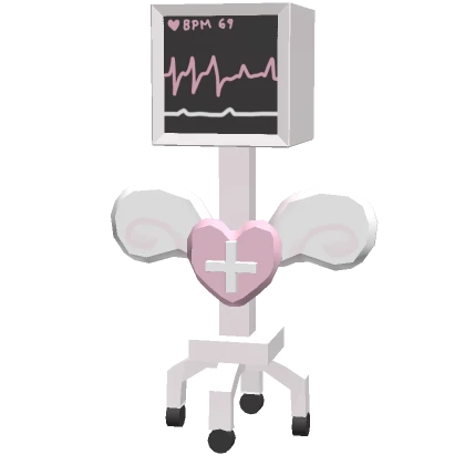 ♡ pink cutecore medical heart monitor ♡