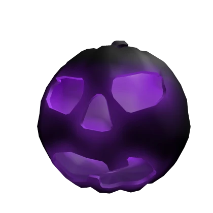 Purple Eerie Pumpkin Head