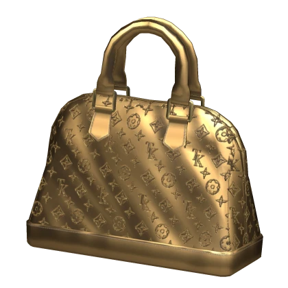 Y2K Plastic Monogram Designer Bag | Gold