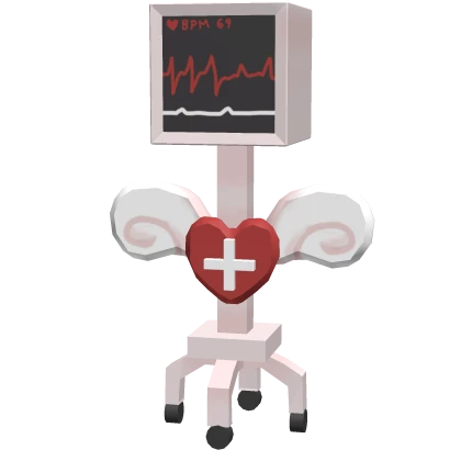 ♡ red cutecore medical heart monitor ♡