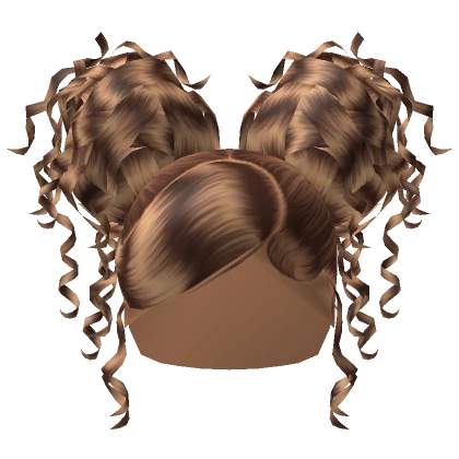 Curly Blonde Messy Double Buns